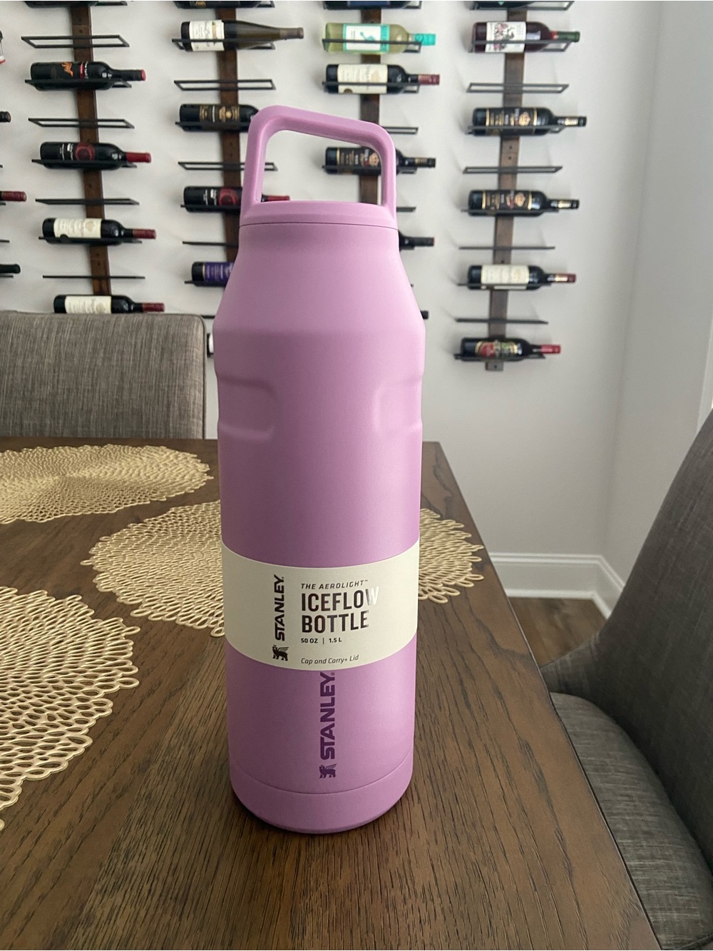 Stanley Pink IceFlow Bottle with Carry Handle